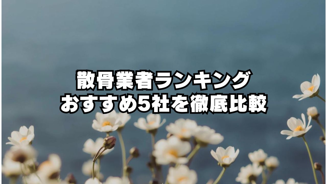 散骨業者ランキング｜おすすめ5社を徹底比較