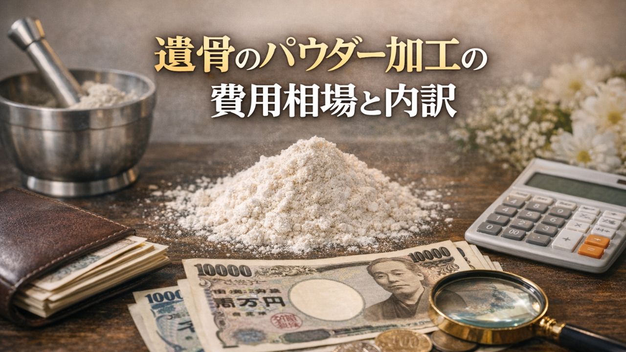 遺骨パウダー加工の費用相場と内訳