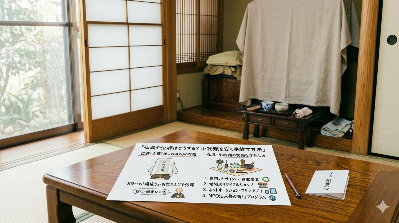 仏具や位牌はどうする？小物類を安く手放す方法
