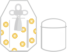 骨壺のイラスト