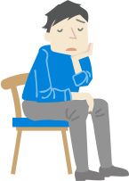 悩んでいる人のイラスト