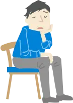 悩んでいる人のイラスト